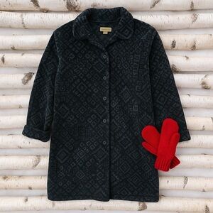 Maralyce Ferree Scarborough Maine Fleece Coat Medium